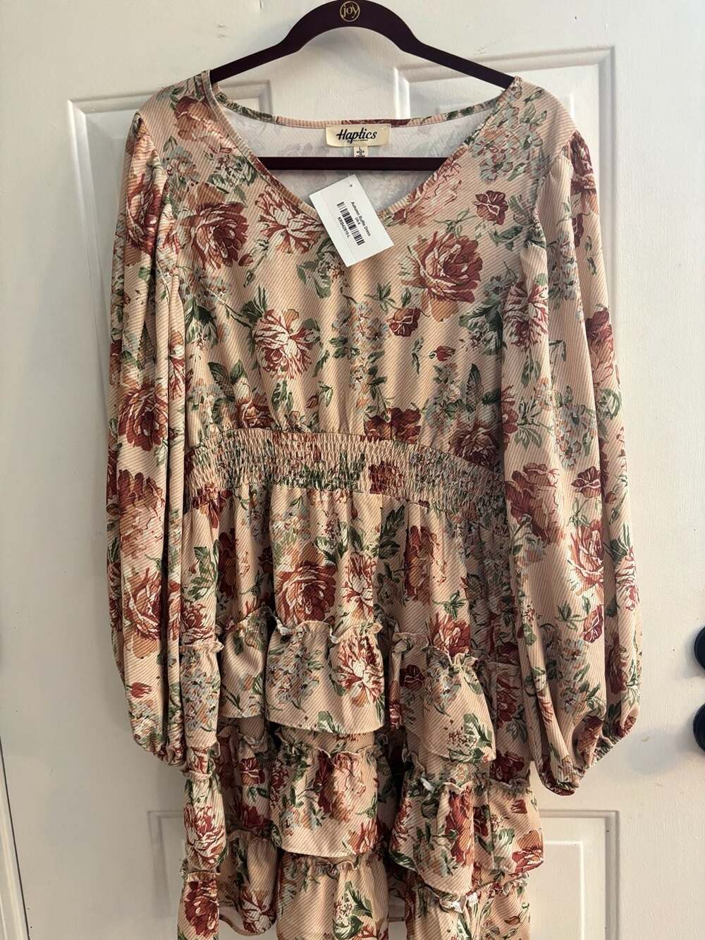 Haptics by Holly Harper Autumn Ruffle Floral Long Sleeve Mini Dress